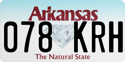 AR license plate 078KRH