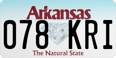 AR license plate 078KRI