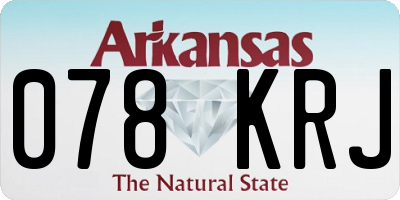 AR license plate 078KRJ