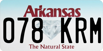 AR license plate 078KRM