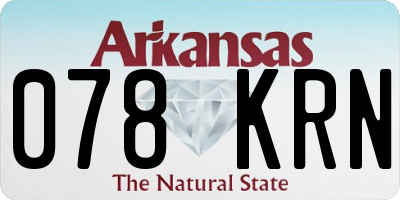 AR license plate 078KRN