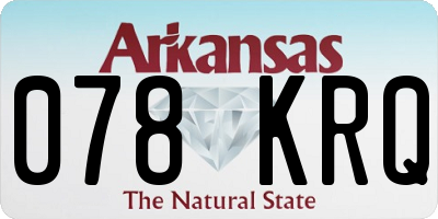 AR license plate 078KRQ