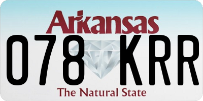 AR license plate 078KRR