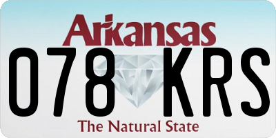 AR license plate 078KRS