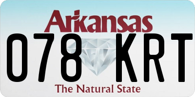 AR license plate 078KRT