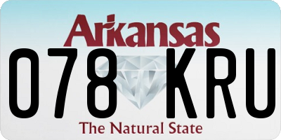 AR license plate 078KRU