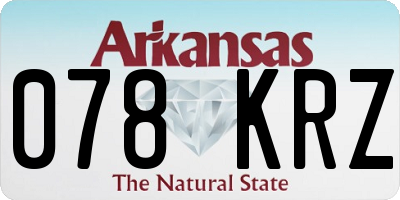AR license plate 078KRZ