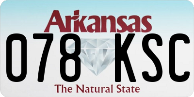 AR license plate 078KSC