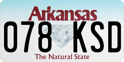 AR license plate 078KSD