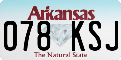 AR license plate 078KSJ