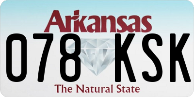 AR license plate 078KSK