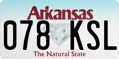 AR license plate 078KSL