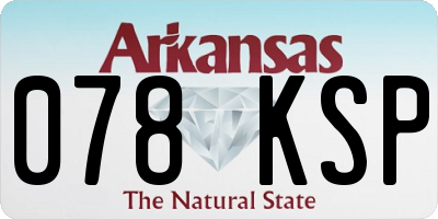AR license plate 078KSP