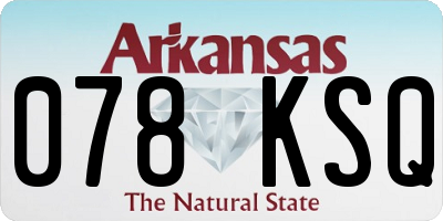 AR license plate 078KSQ