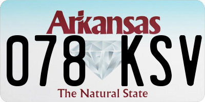 AR license plate 078KSV