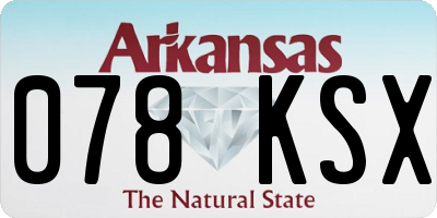 AR license plate 078KSX