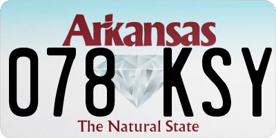 AR license plate 078KSY