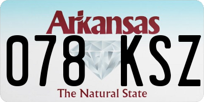 AR license plate 078KSZ