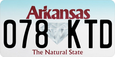 AR license plate 078KTD