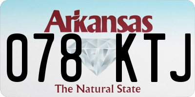 AR license plate 078KTJ