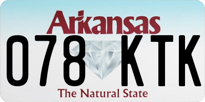 AR license plate 078KTK