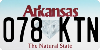 AR license plate 078KTN