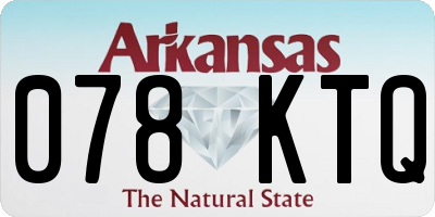 AR license plate 078KTQ