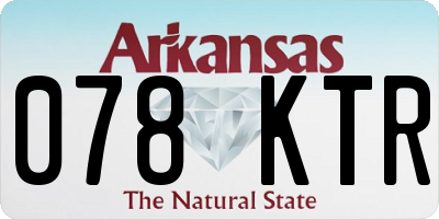 AR license plate 078KTR