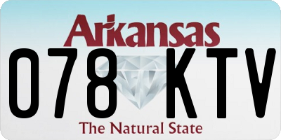 AR license plate 078KTV