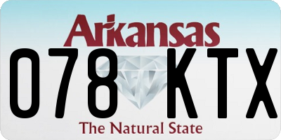 AR license plate 078KTX