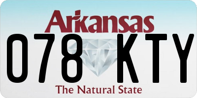 AR license plate 078KTY