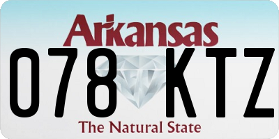 AR license plate 078KTZ