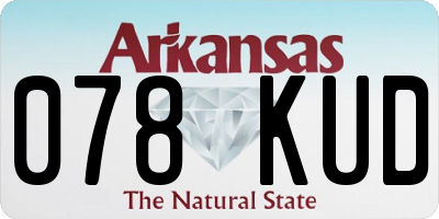 AR license plate 078KUD