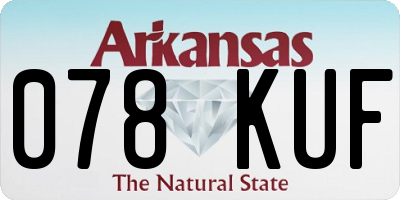 AR license plate 078KUF