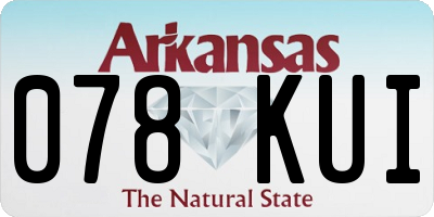 AR license plate 078KUI