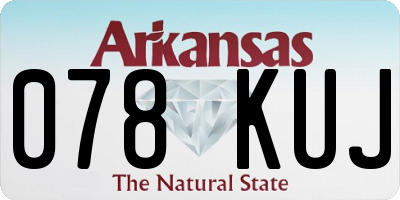 AR license plate 078KUJ