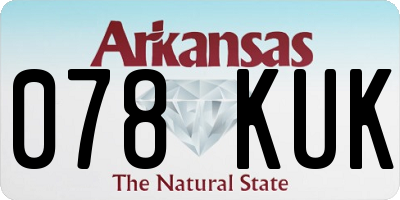 AR license plate 078KUK