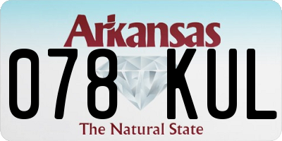 AR license plate 078KUL