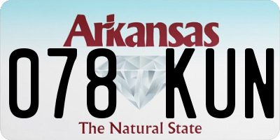 AR license plate 078KUN