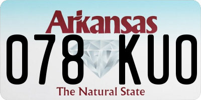 AR license plate 078KUO