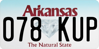 AR license plate 078KUP