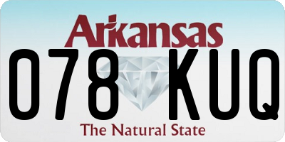 AR license plate 078KUQ