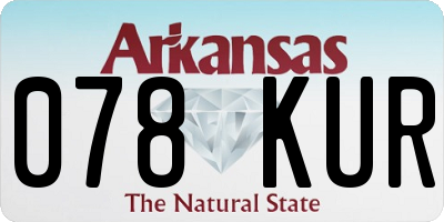 AR license plate 078KUR