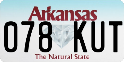 AR license plate 078KUT