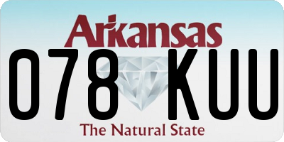 AR license plate 078KUU