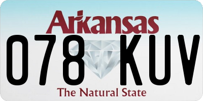 AR license plate 078KUV