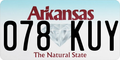 AR license plate 078KUY