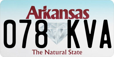 AR license plate 078KVA