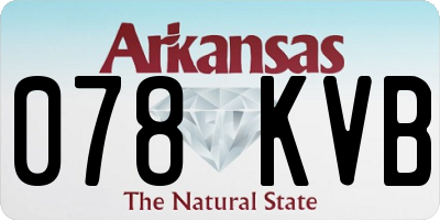 AR license plate 078KVB