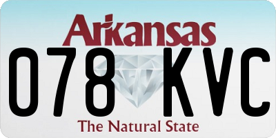 AR license plate 078KVC